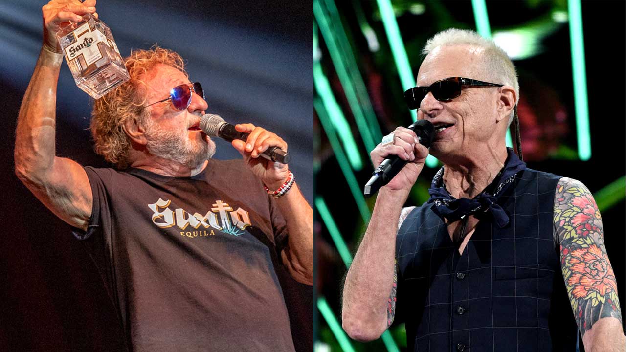 Sammy Hagar and David Lee Roth onstage