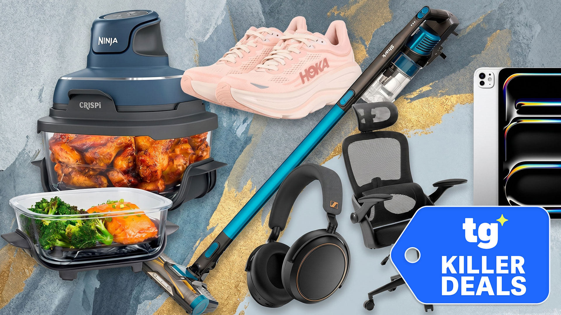 Various products in a collage with Killer Deals badge overlaid