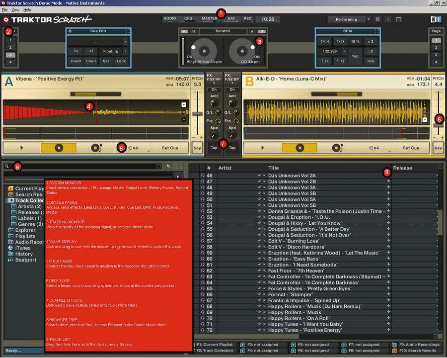 Click and drag the wave display to cue files.