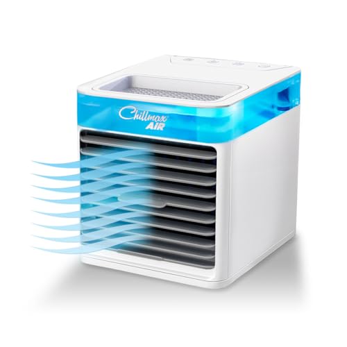 Jml Air Cooler, Portable Fan and Humidifier - Chillmax Air Pure Chill 2.0, 4-Speed Settings With Dual Mist Spray Jets, Evaporative Hydro-Chill Filter, Easy Clean Alternative Air Conditioning Unit