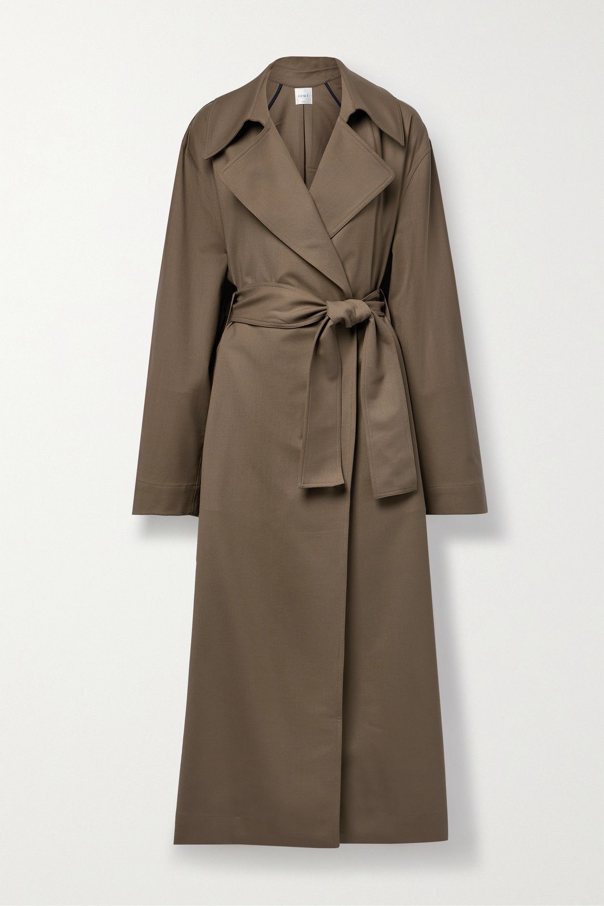 Jane belted wool-blend twill trench coat