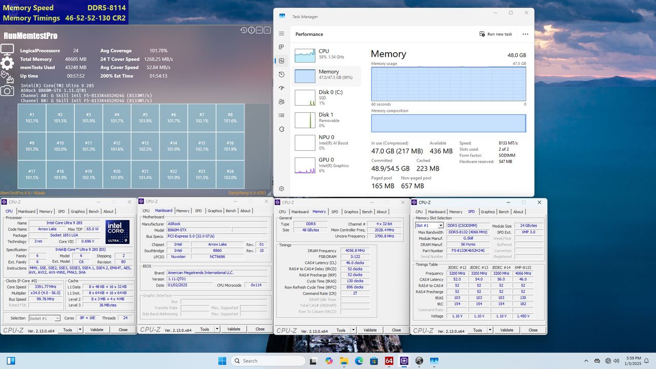 New G.Skill DDR5 memory/memory overclocks