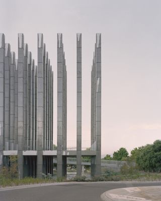 Detail of concrete pavilion in australia