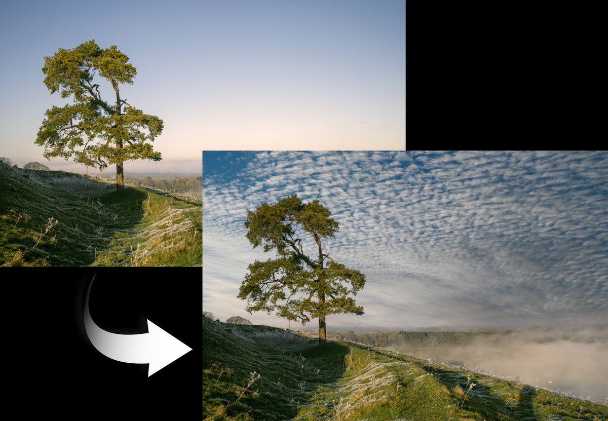 Sky replacement in Photoshop