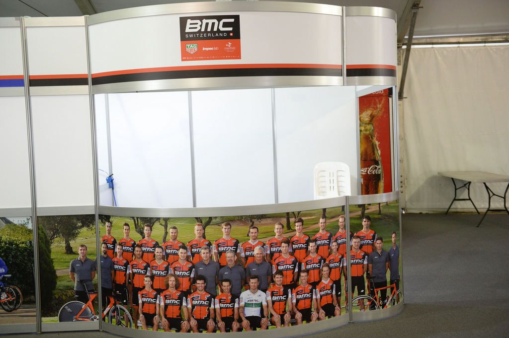 The BMC team are yet to take up its position for the Tour Down Under