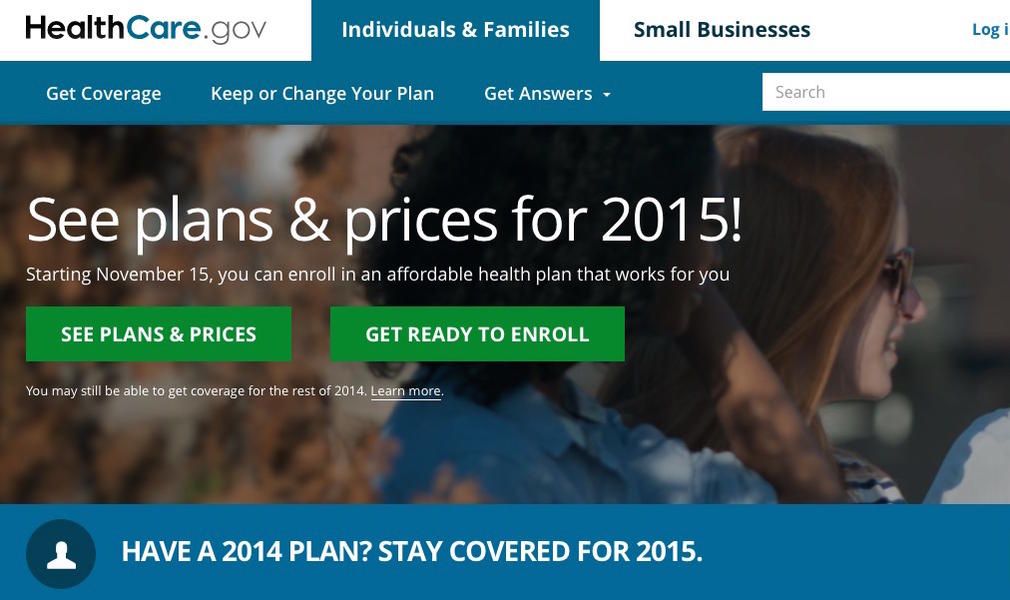 ObamaCare&amp;#039;s HealthCare.gov is now open for 2015 window shopping