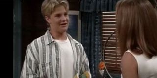 Zachery Ty Bryan as an older teenager talking to his mom on Home Improvement.