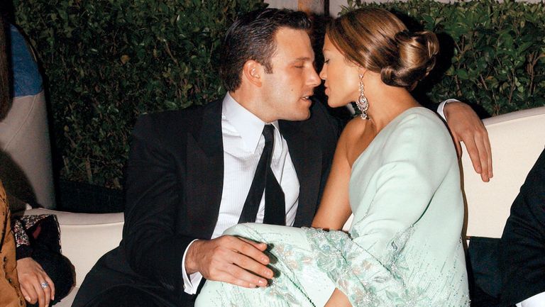ben affleck, jennifer lopez vanity fair oscars party mortons , beverly hills, ca march 23, 2003 photo by patrick mcmullangetty images