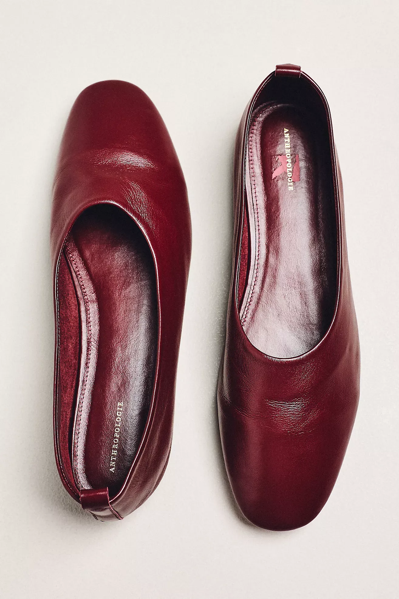 By Anthropologie Leather Glove Ballet Flats
