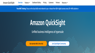 Website screenshot for Amazon QuickSight