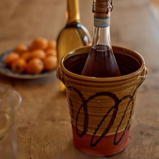 Rustic terracotta wine cooler