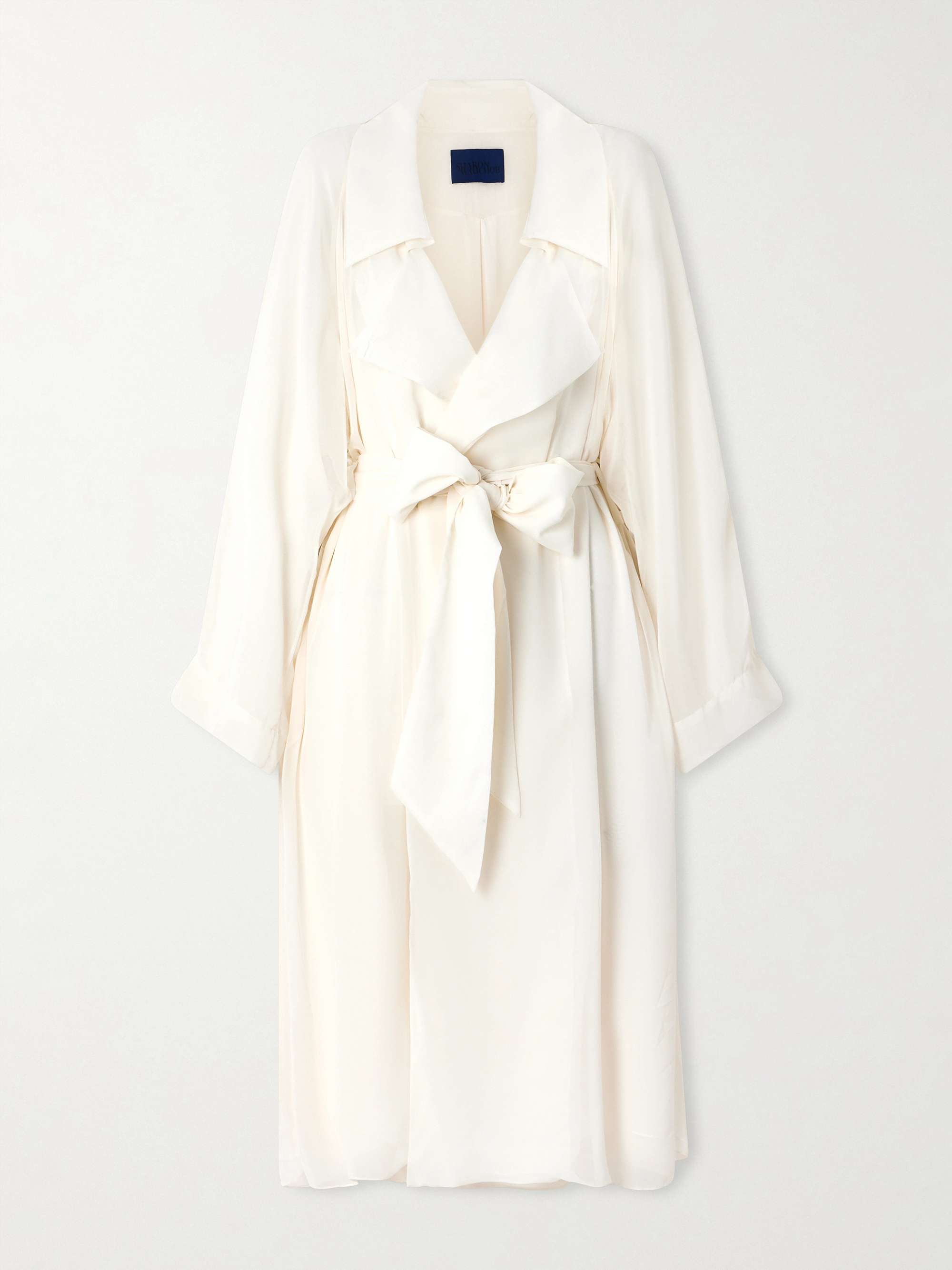 Lee Belted Silk-Blend Trench Coat