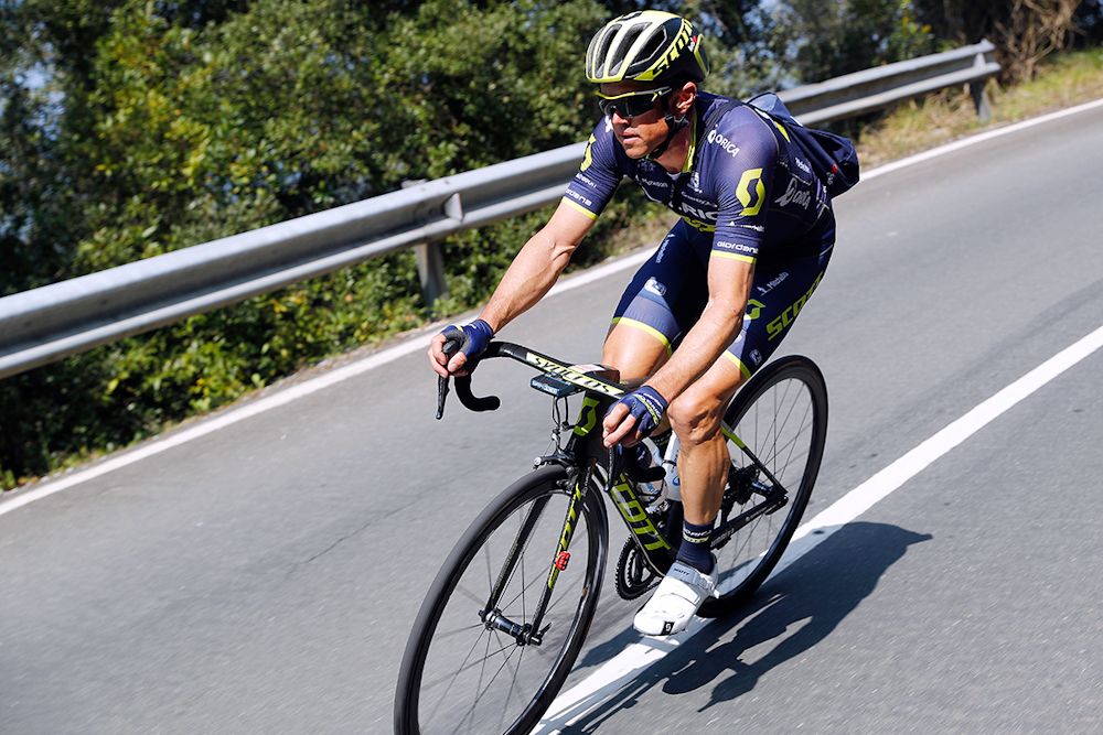 Simon Gerrans in action during stage 4 at Pais Vasco