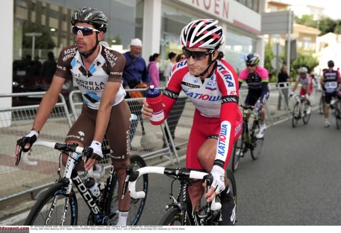 Dani Moreno (Katusha) with bidon