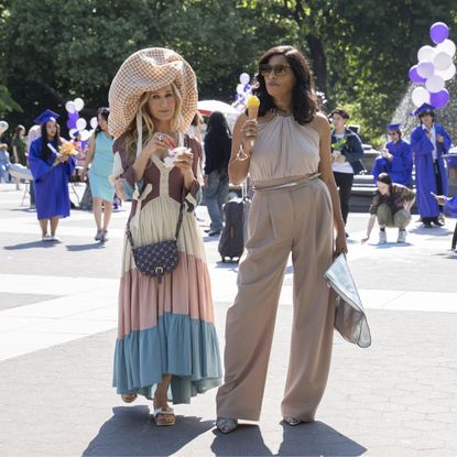 carrie bradshaw in season 3 and just like that