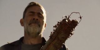 Negan with his bat Lucille in The Walking Dead.
