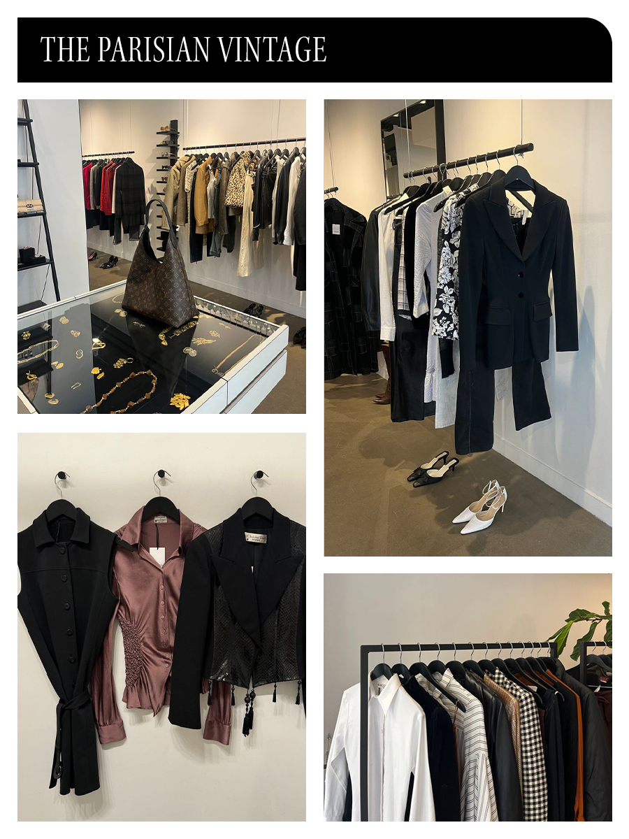 a photo inside at one of the best vintage stores in Paris