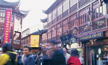A Shanghai Starbucks location, one of approximately 500 stores currently operating in mainland China. 