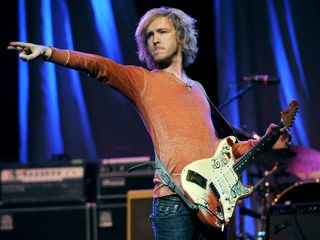 Let's see if Kenny Wayne strikes such a rock-star pose when he plays Jimi Hendrix's Woodstock Strat this week