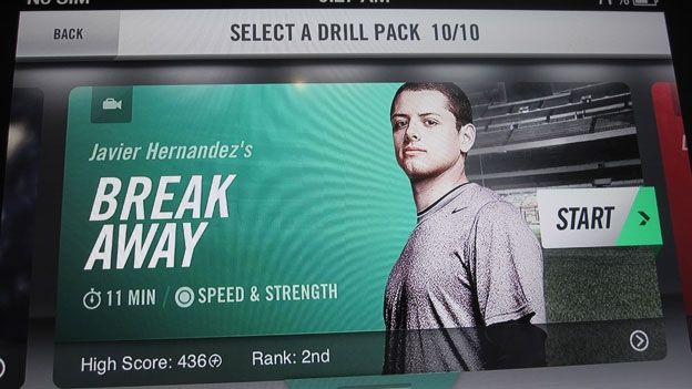 Nike+ Training iPhone app star drills Javier Hernandez