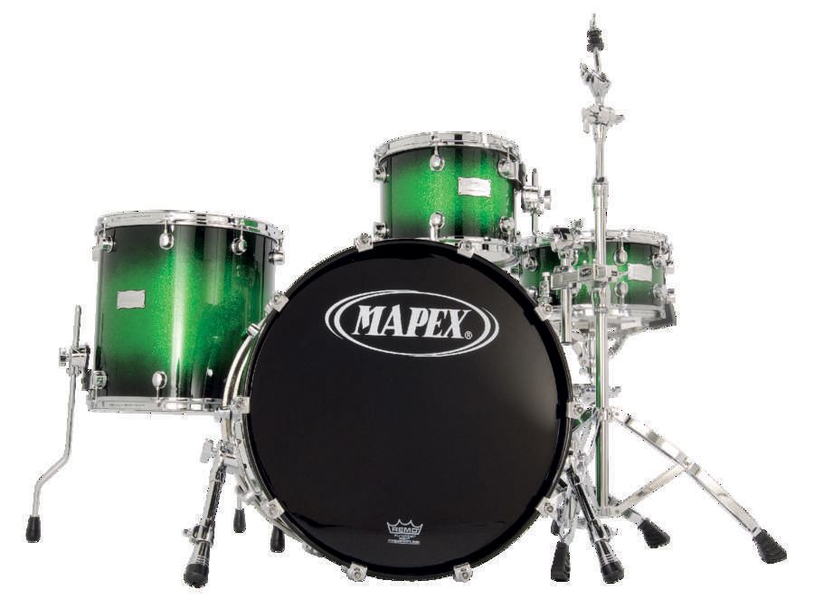 Furnished with Mapex's customary low-mass lugs.