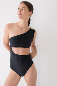 J.Crew Cutout One-Piece Full-Coverage Swimsuit with Buttons $118