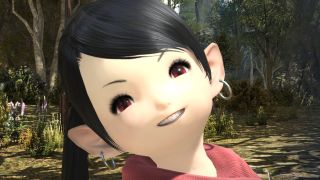 A lalafell looks to the camera with an almost menacing grin.