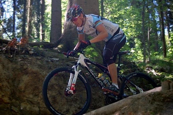 Spitz in full concentration going down the 'Dual Speed'
