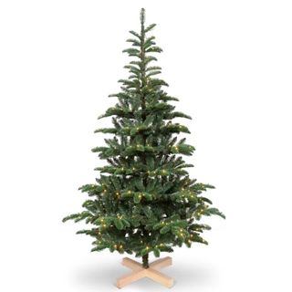 7ft Pre-Lit Artificial Christmas Tree w/941 PE & PVC Mixed Branches, 400 Lights, Crossed Pine Base