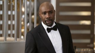 Morris Chestnut as Lance in a tux in The Best Man: The Final Chapters