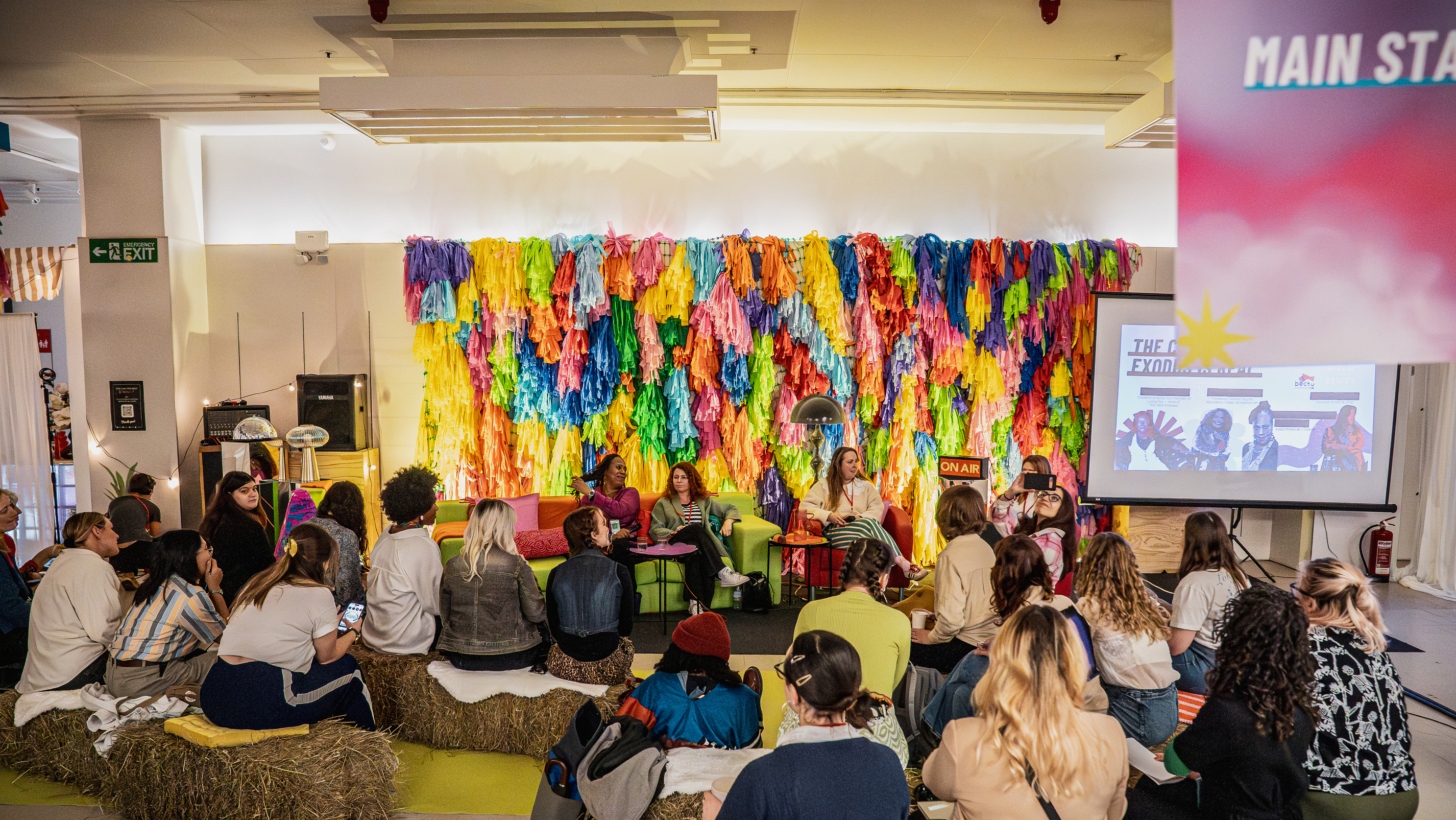 Sistaland; people at a festival