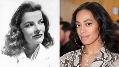 eyebrows - katharine hepburn, solange knowles