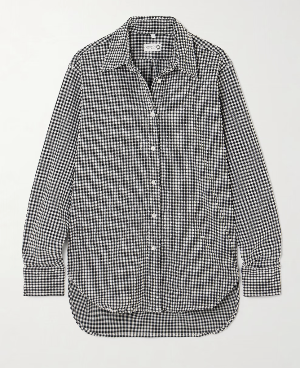 Hunza G Gingham Seersucker Shirt