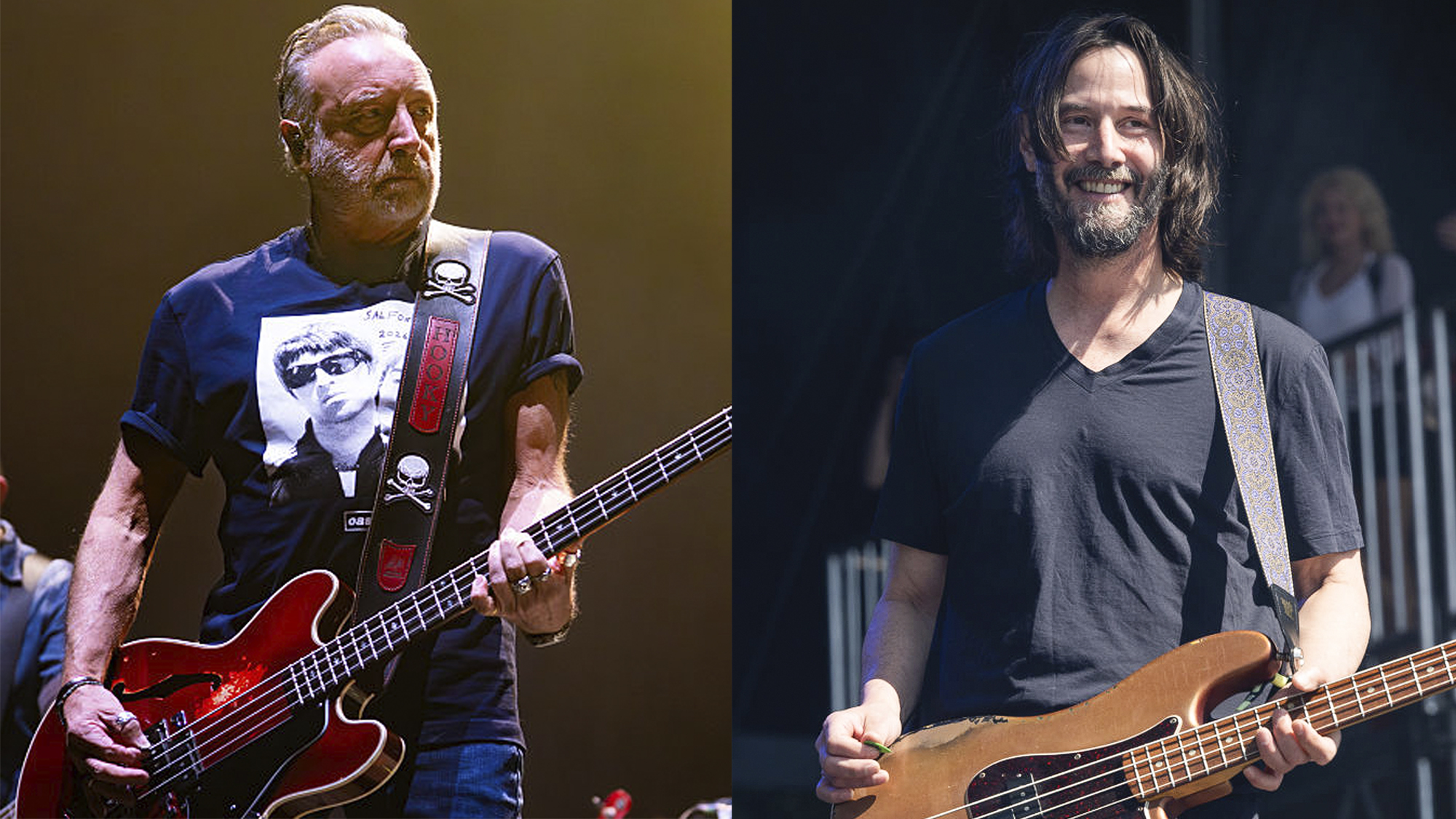 LEFT: Peter Hook RIGHT: Keanu Reeves