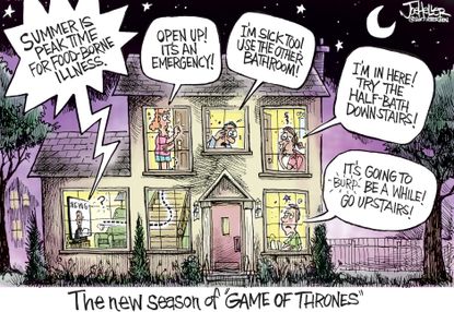 Editorial cartoon U.S. Game of Thrones new season illness