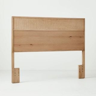 A wood and cane headboard as one of the best Target furniture pieces.