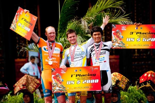 Pujol on the podium