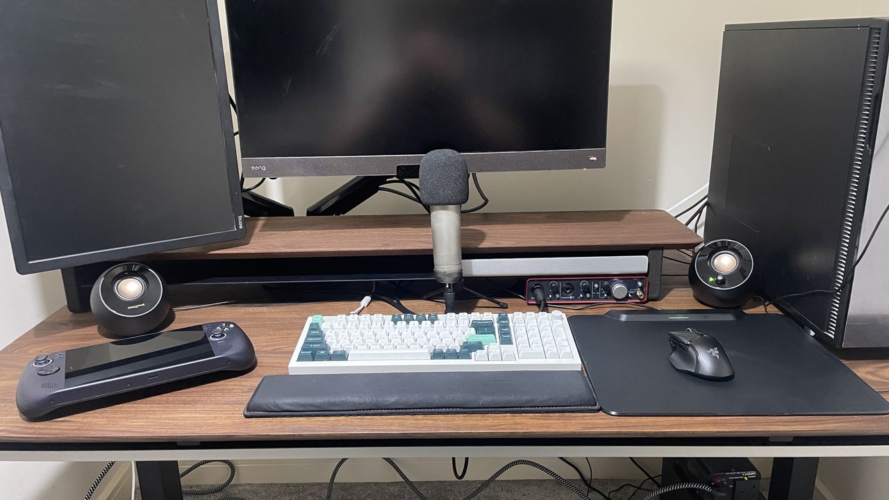 A walnut Grovemade desk