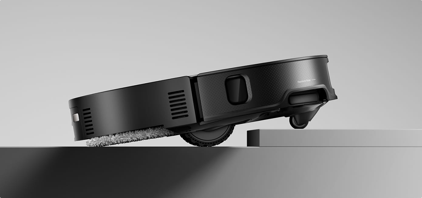 Shallow step (and carpet) climbing is possible, at the expense of cleaning accuracy