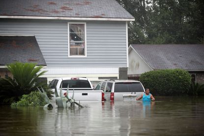 Houston, inundated by floods.