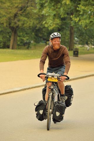 James Bowthorpe, around-the-world bike, 2010