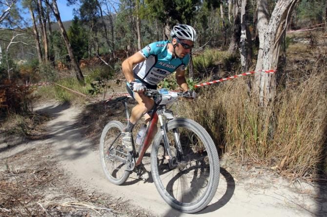 Sid Taberlay in second in the elite men's race