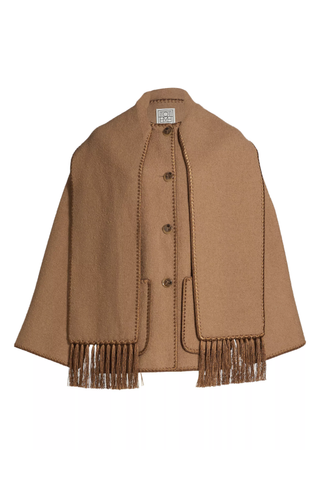 Toteme Embroidered Wool-Blend Scarf Jacket