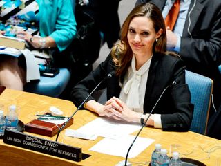 Angelina Jolie speaking at the UN