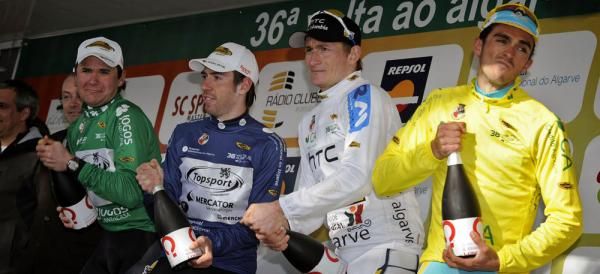 The jersey wearers let loose with the champers