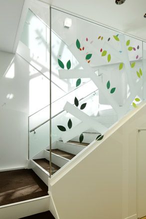 Staircase with partitions