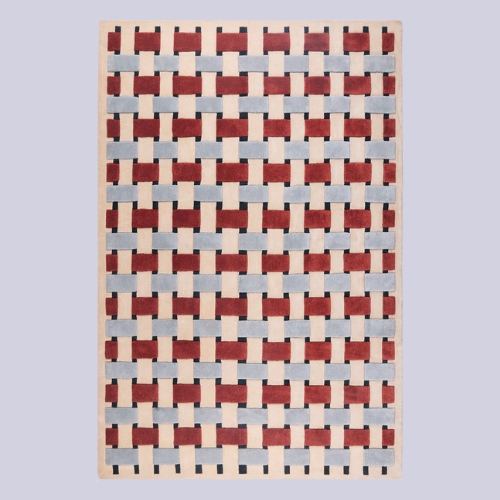 PIECES by An Aesthetic Pursuit, Basket Weave Rug - Cherry