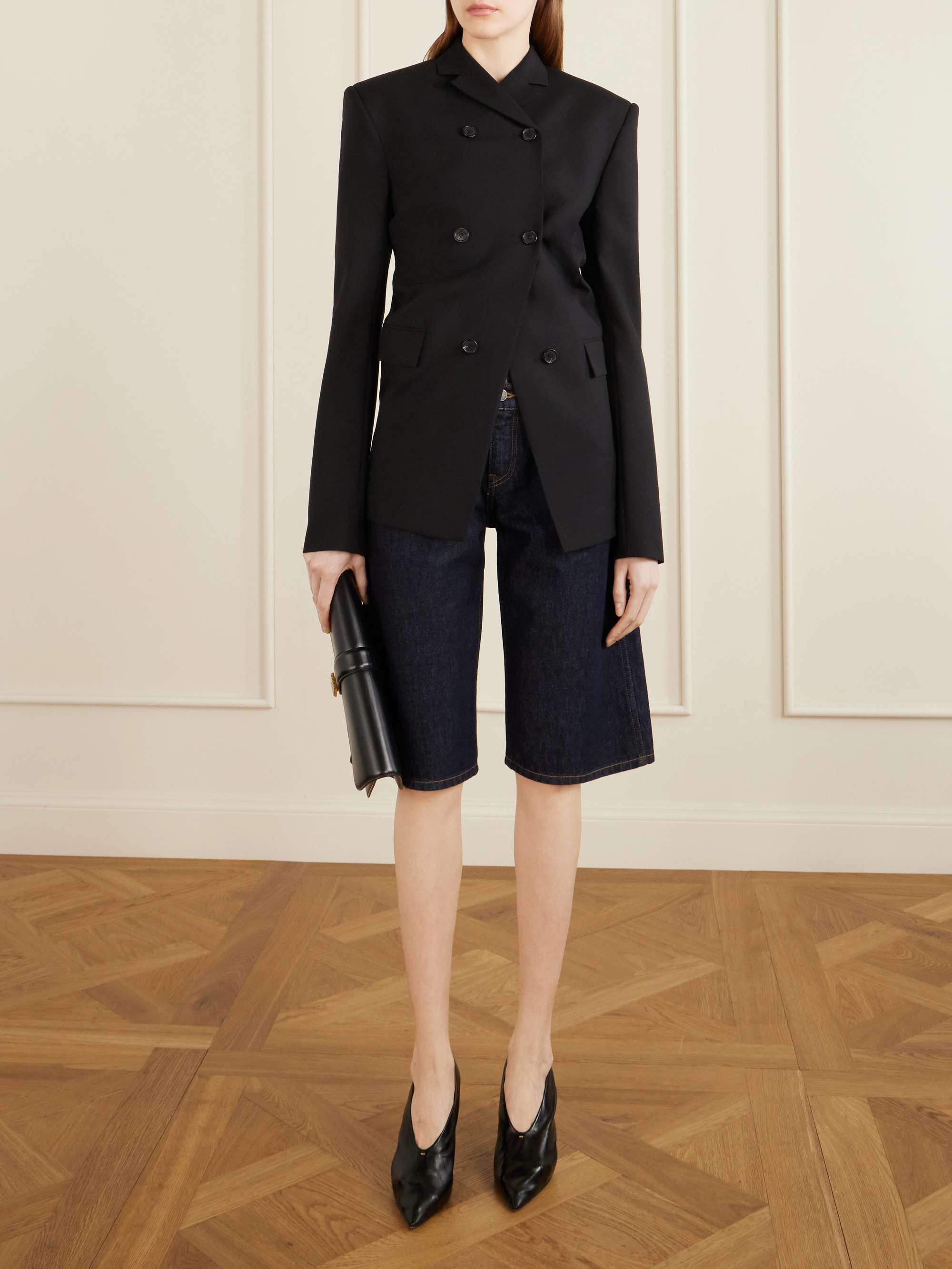 Kinga Mid-Rise Straight-Leg Shorts