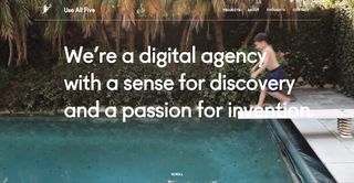 Digital agency Use All Five employs Fugue on its homepage