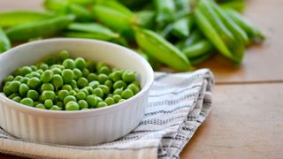 bowl of garden peas
